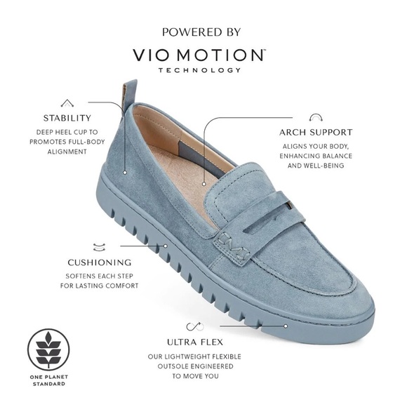 Vionic Uptown Loafer Light Gray Suede size 8M New in Box - Picture 5 of 6